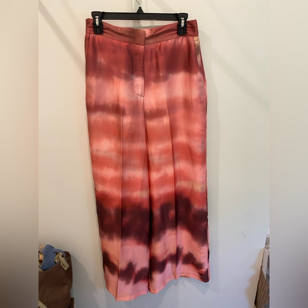 NWT Zara Silk Effect Wide Leg Pants
